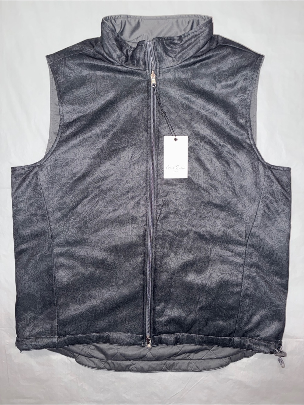Men's Quilted Zip-Front Vest - Black by Robert Graham